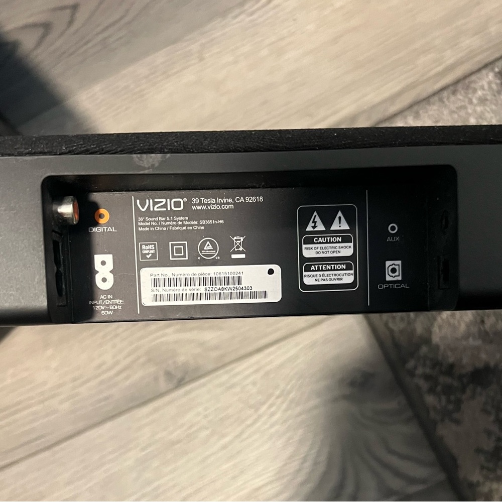 Vizio Home Entertainment Audio System